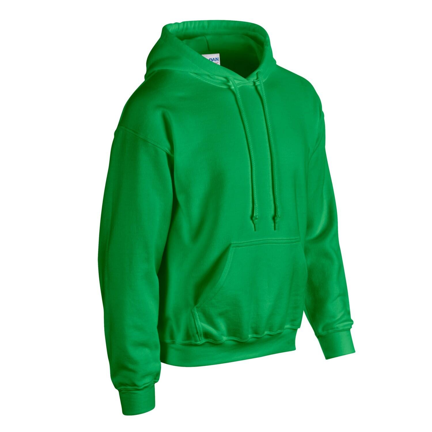 Casaco com capuz de mistura pesada unissexo para adultos (Verde Irlandês) 3/3