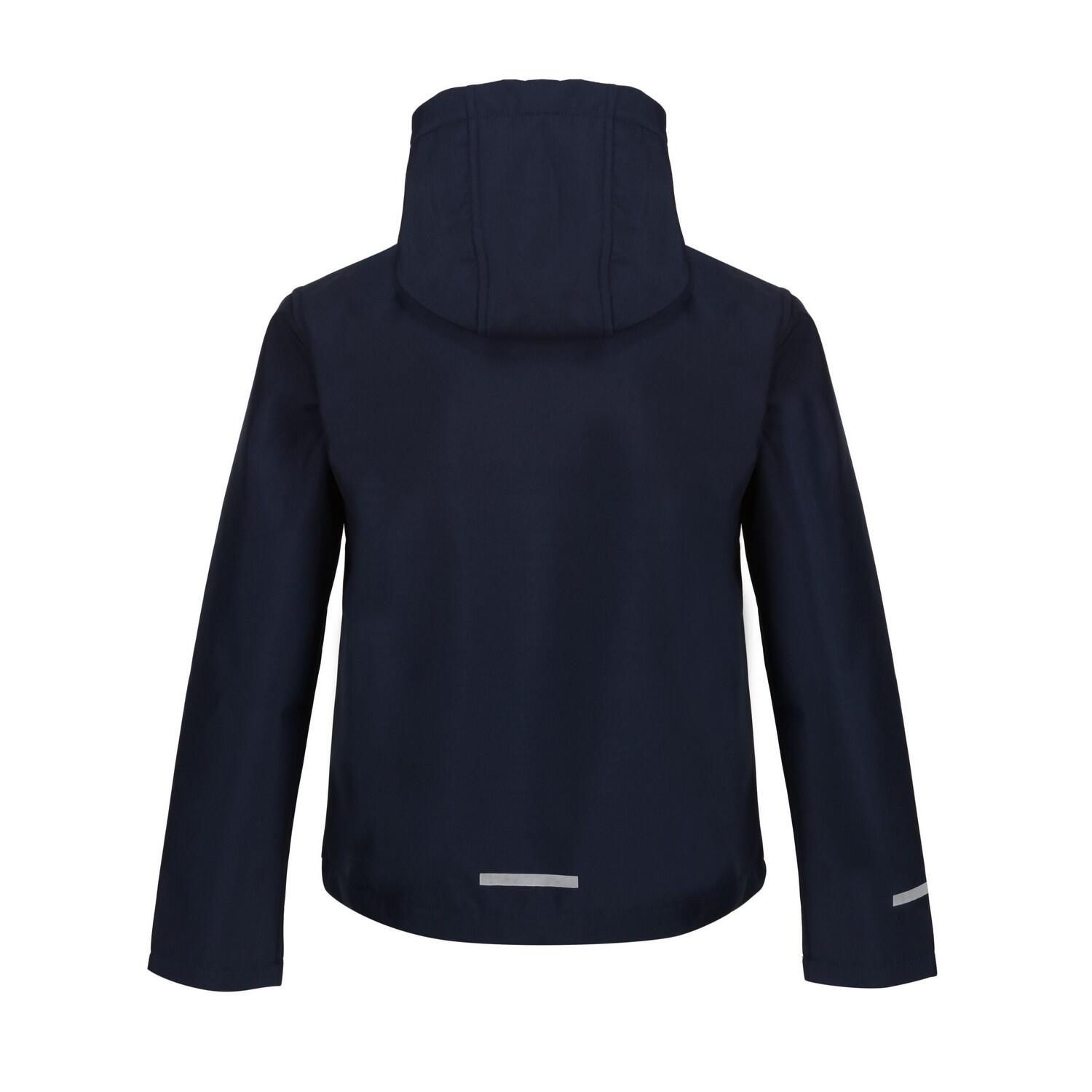 Giacca Soft Shell Con Cappuccio Bambini Regatta Ablaze Blu Navy Blu Reale 2/3