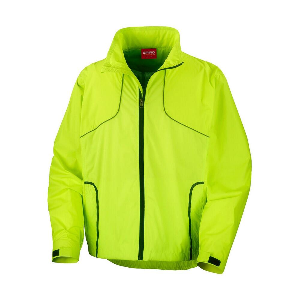 SPIRO Unisex volwassen fietsjack (Neon Lime)