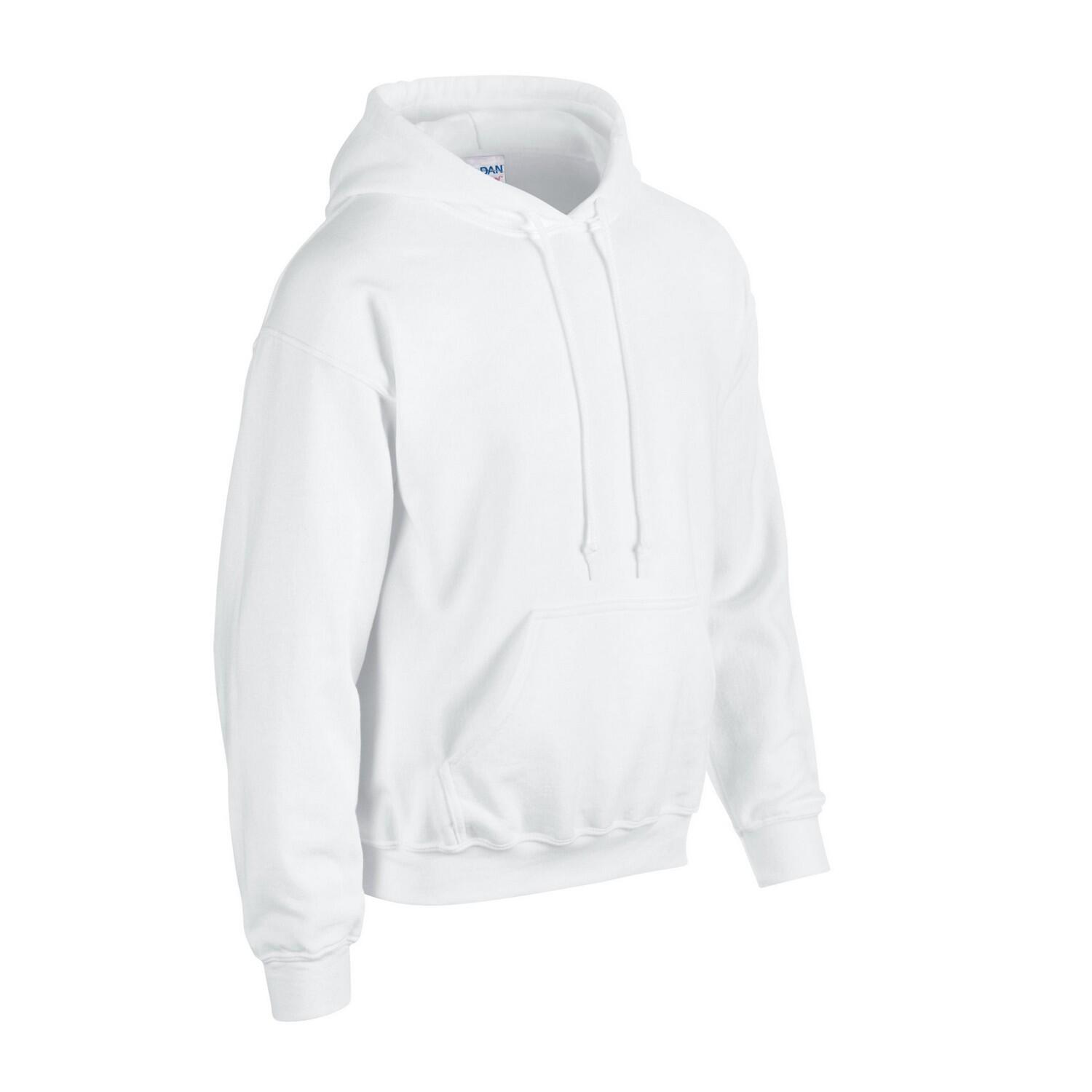 Felpa Con Cappuccio Adulto Unisex Gildan Bianco 3/3