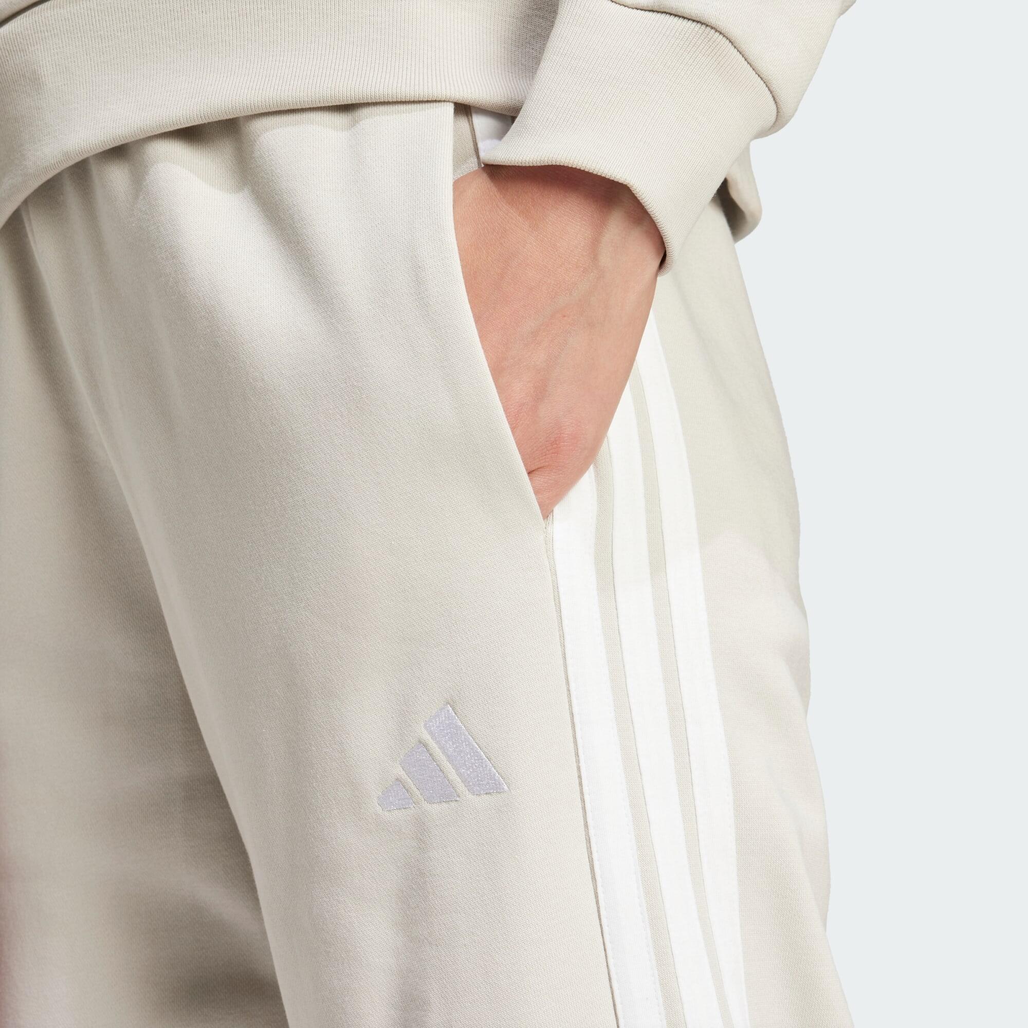 Essentials 3-Stripes Open Hem French Terry Broek 4/6