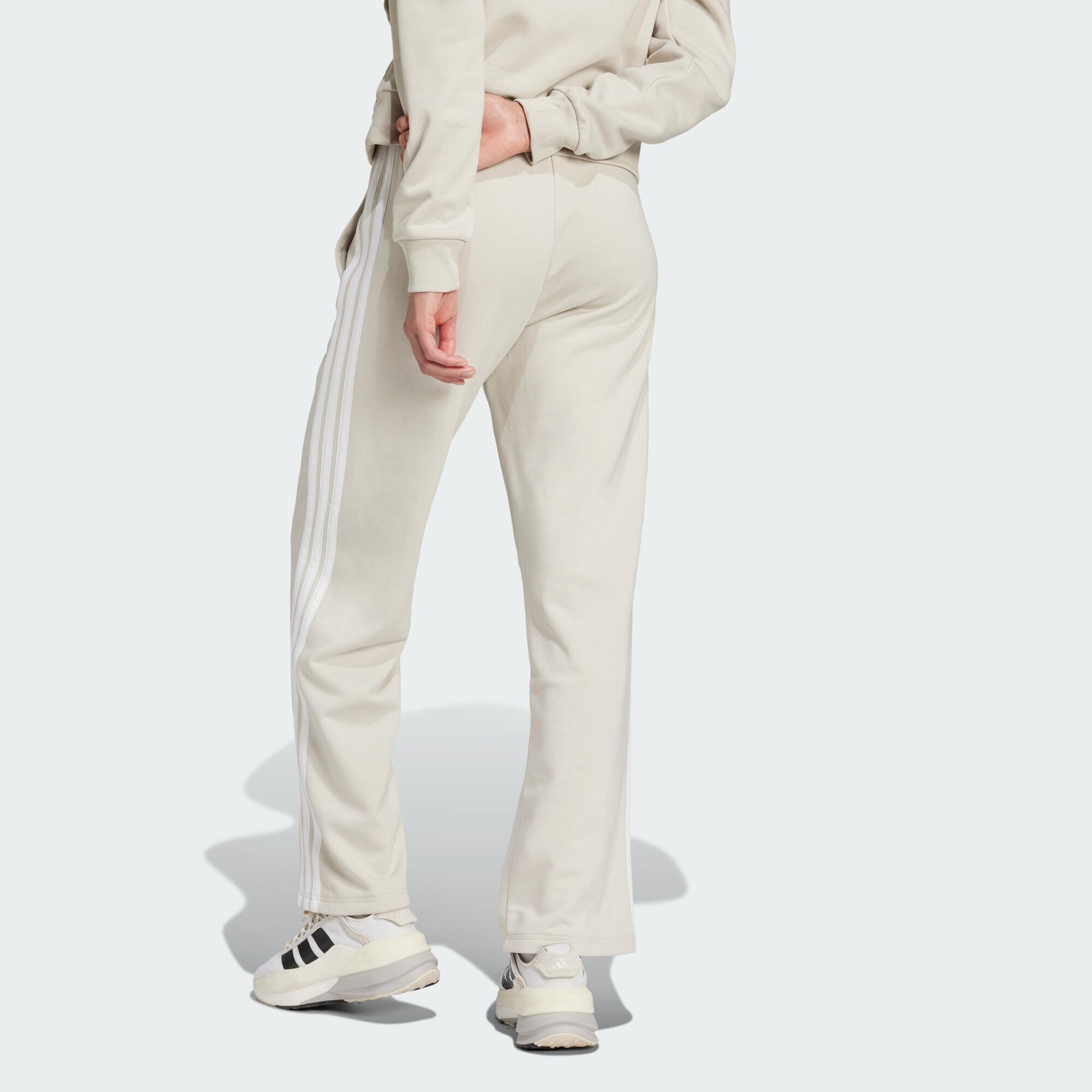Essentials 3-Stripes Open Hem French Terry Pants | Decathlon