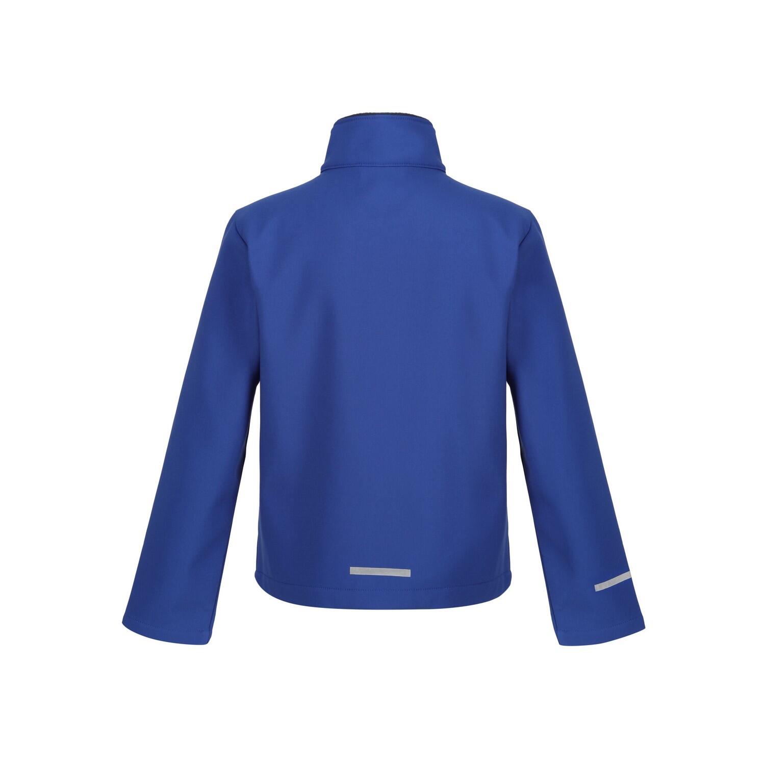 Childrens/Kids Ablaze 2 Layer Soft Shell Jacket (New Royal/Navy) 2/3