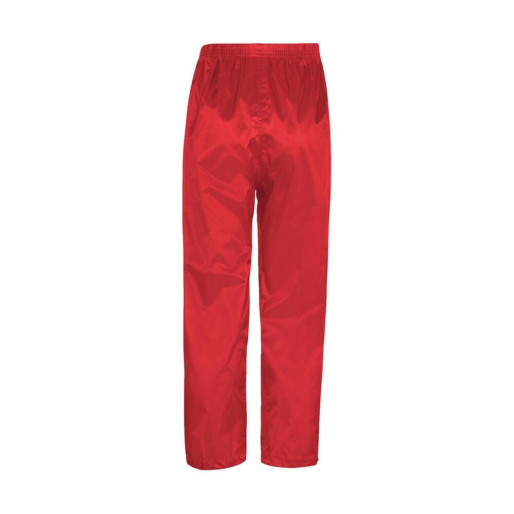 Conjunto de casaco e calças impermeáveis para crianças e jovens (Vermelho) 2/6
