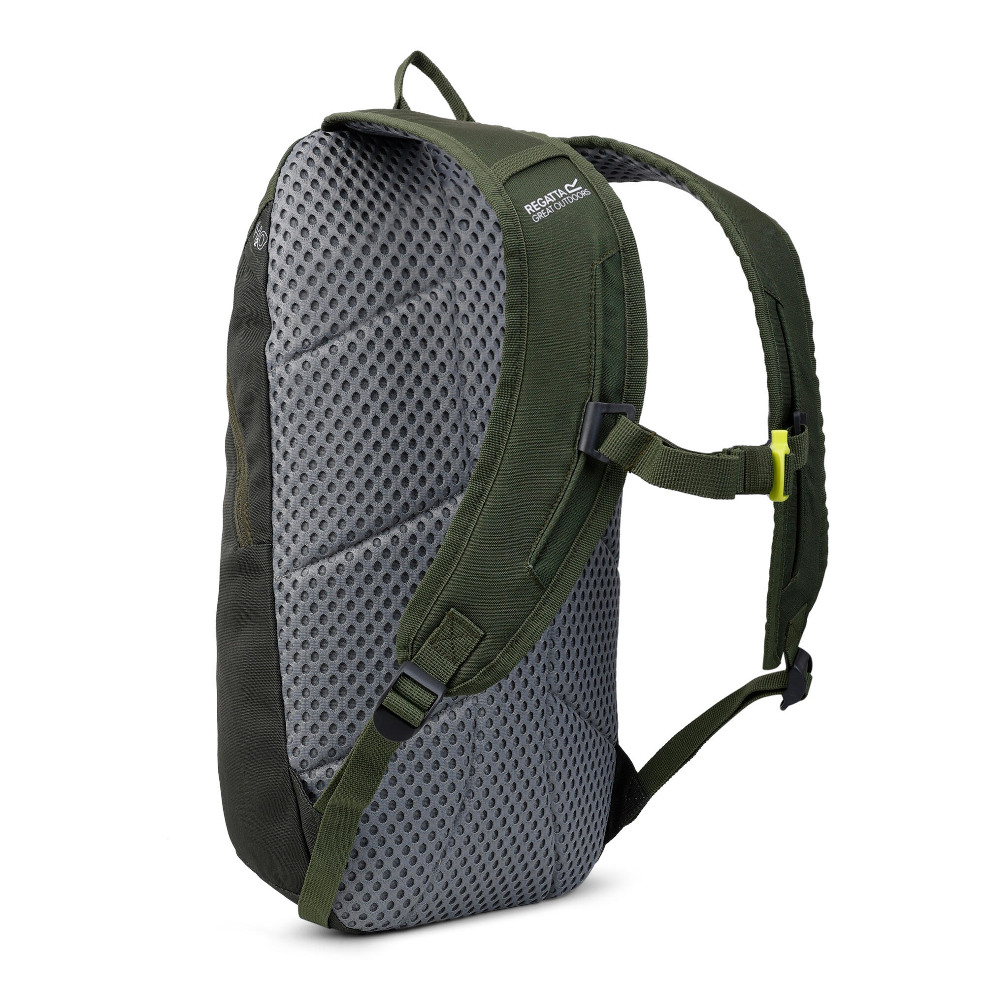 Rucksack "Highton V2", 25L Damen und Herren Dunkel-Khaki/Vierblättriges 2/4