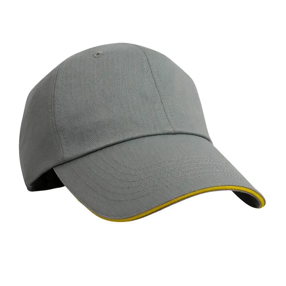 Herringbone Baseball Cap (Grey/Yellow)