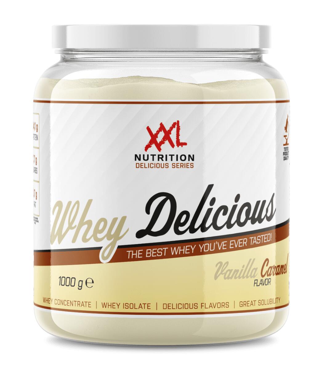 XXL NUTRITION Whey Delicious - 80% Eiwit, Proteïne Poeder - Vanille Karamel -1000g (33 shakes)
