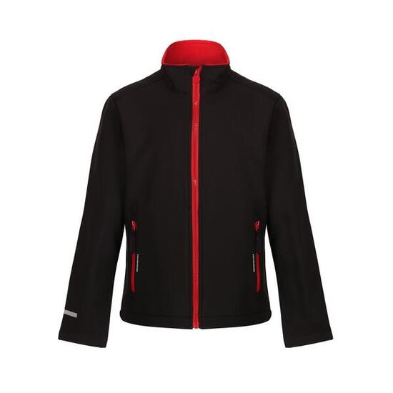 Veste Softshell ABLAZE Enfant (Noir / Rouge Classique)