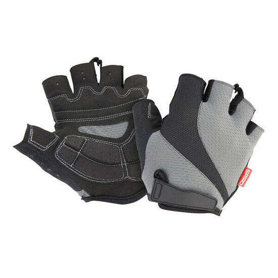 Adulto Unisex Estate Guanti Senza Dita Spiro Grigio Nero