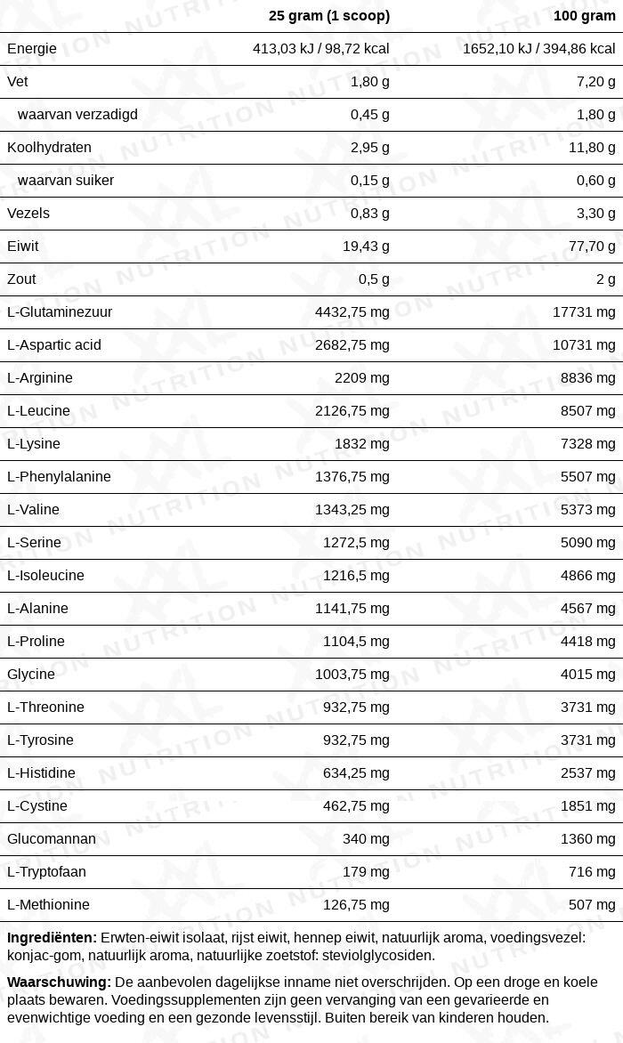 Green Protein Vanille - Vegan Proteïne Poeder - 1000 gram 2/2