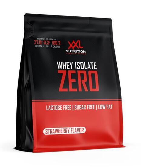Whey Isolate Zero - 90% Eiwit, Whey Isolaat, Lactosevrij - Aardbei - 1000 gram