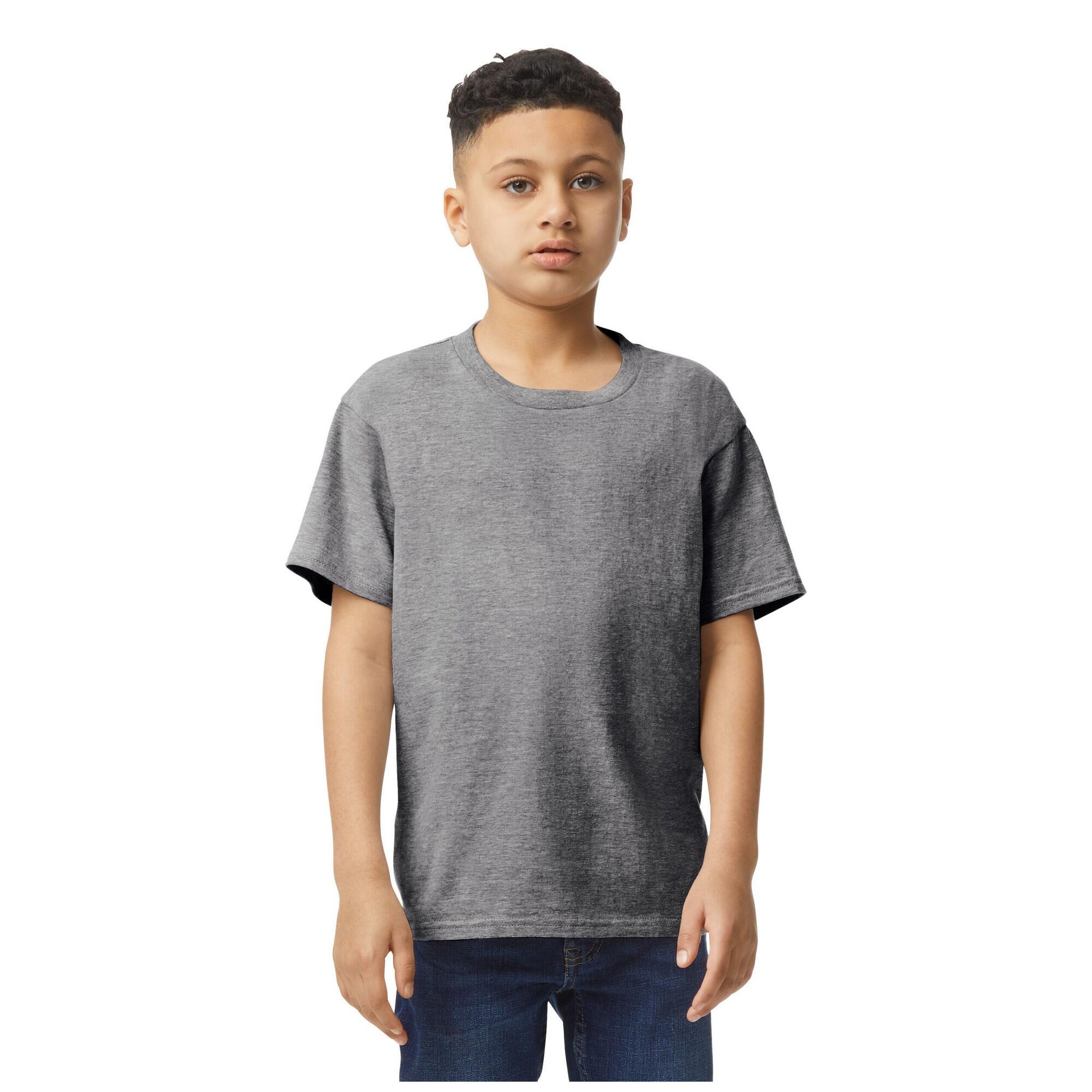 Gildan - Tshirt Softstyle Enfant (graphite Chiné) - T-shirt Manches Courtes - Gris - 42 M/l - Decathlon