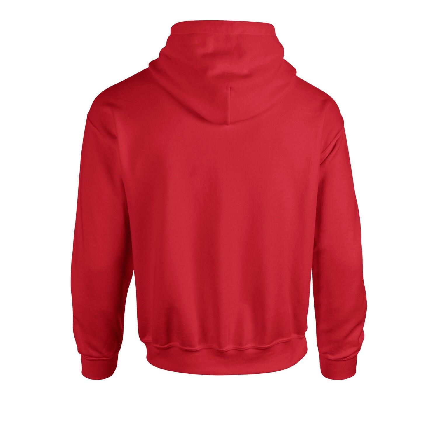Felpa Con Cappuccio Adulto Unisex Gildan Rosso 2/3