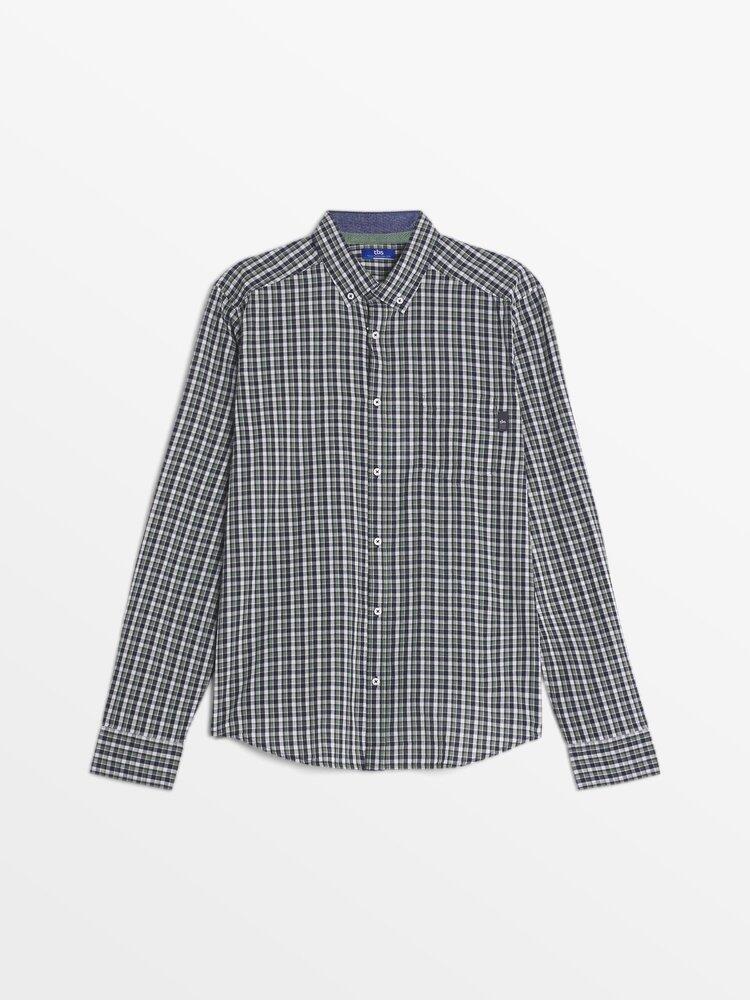 Chemise manches longues Homme - EVVENCHE14348 Vert 2/5