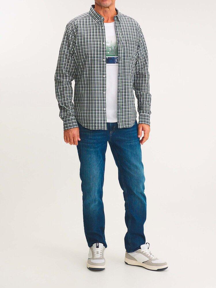 Chemise manches longues Homme - EVVENCHE14348 Vert 3/5