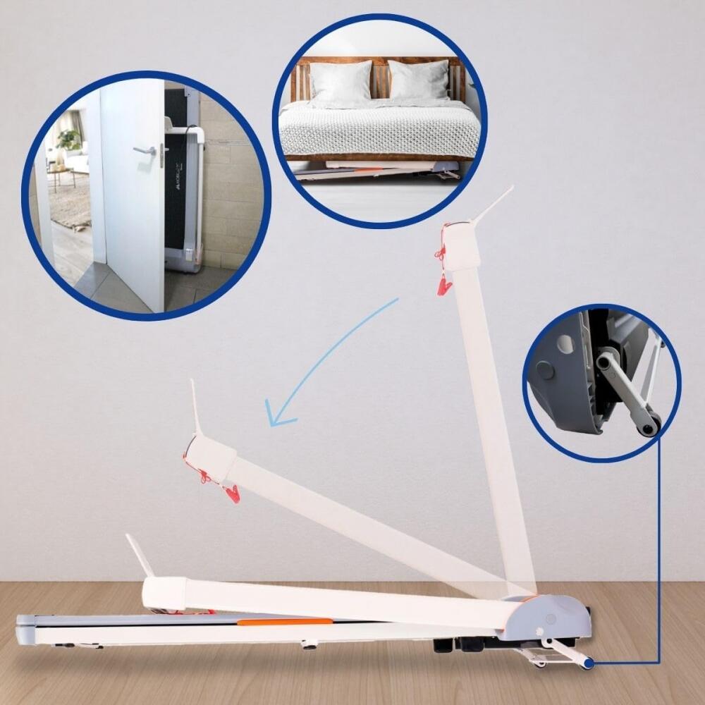 Cinta de correr 14km/h Plegable Eléctrica LED con bluetooth Entreno 20 niveles 6/9