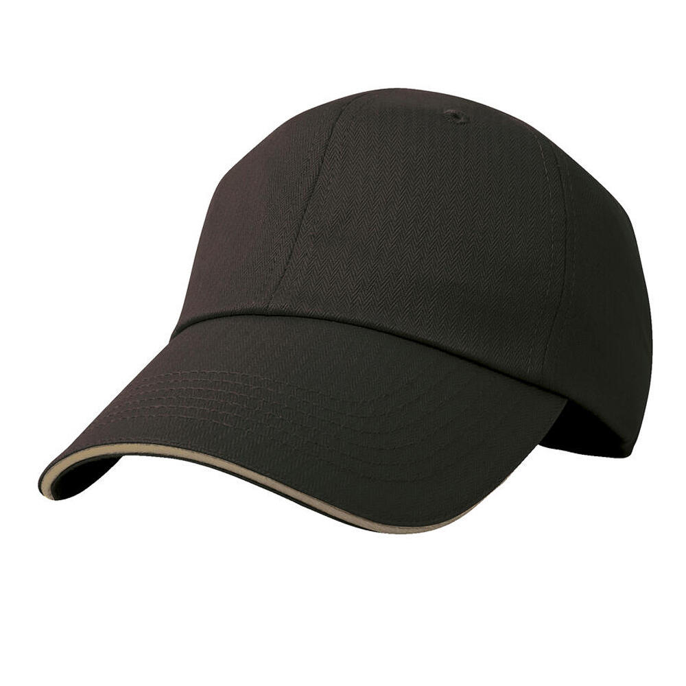 Cappellino Da Baseball Result Headwear Nero Marrone Chiaro 2/2