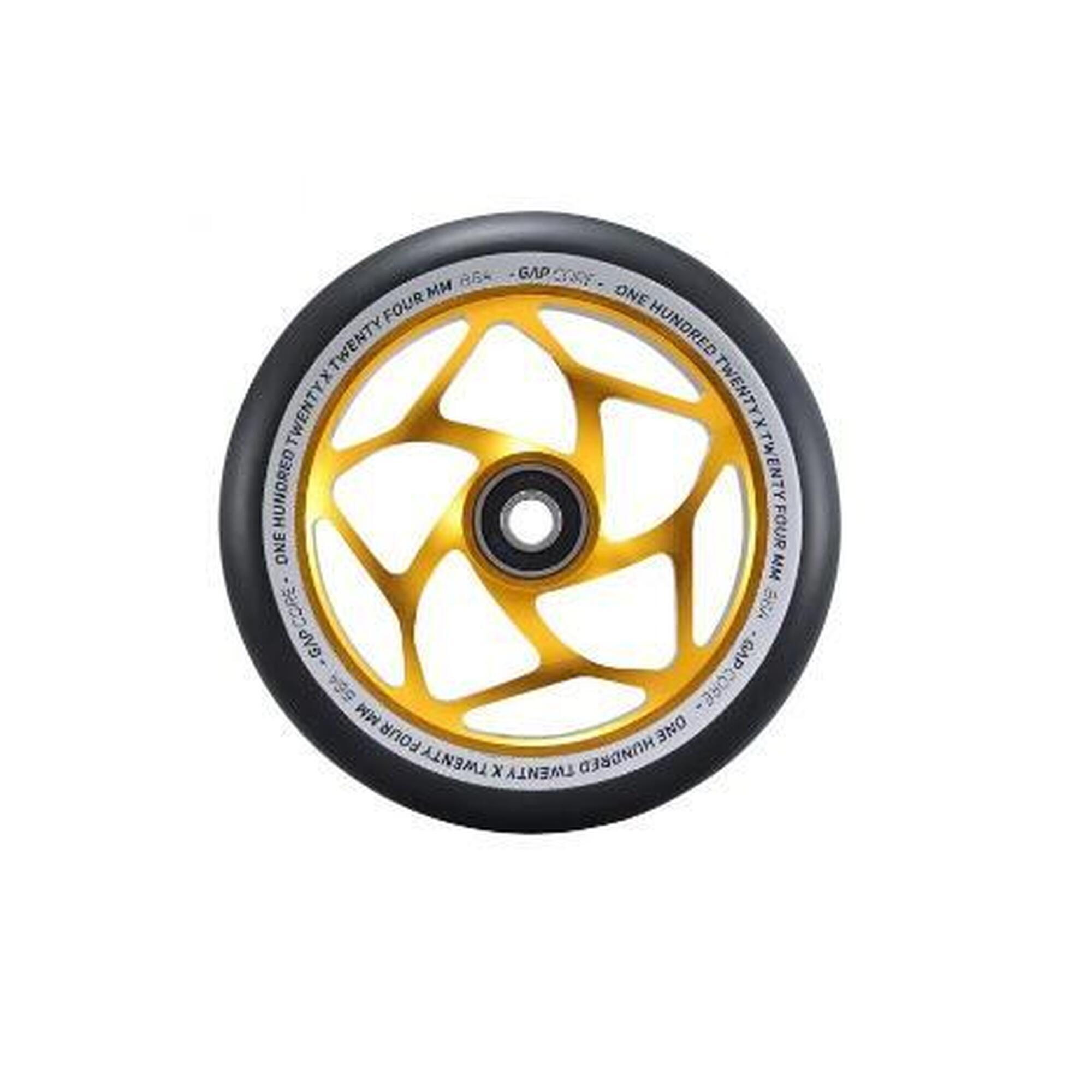 Roți Trotinetă - Tri bearing - Negru/Turcoaz - 120 mm x 30 mm - Blunt Scooters