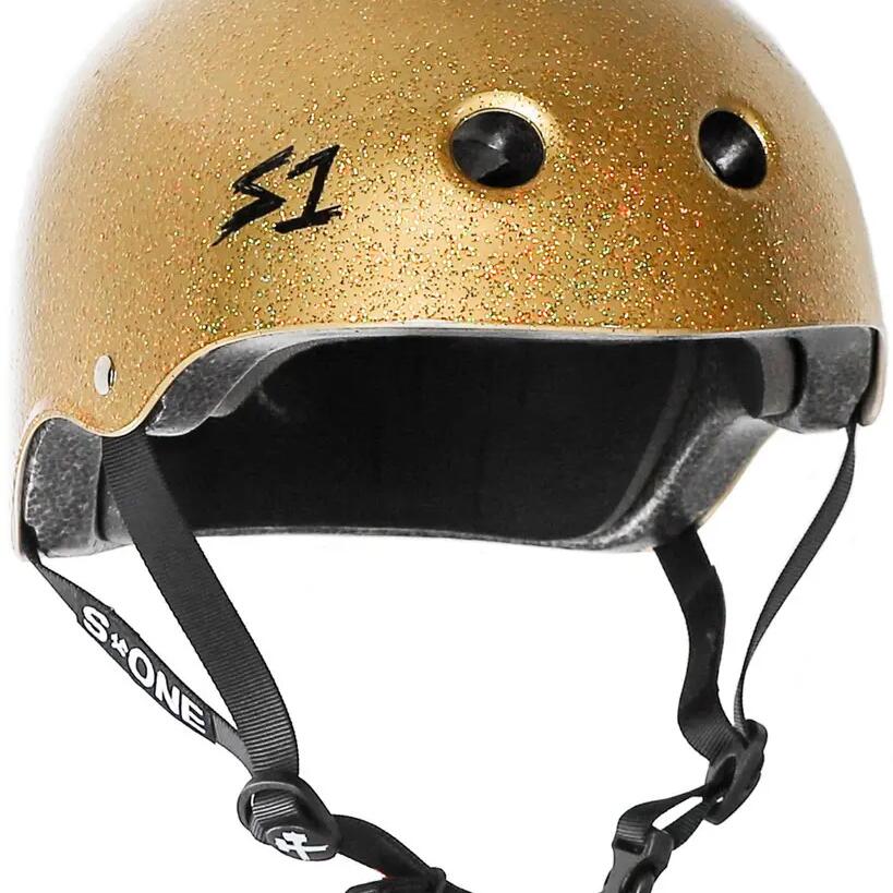 S-One Lifer Gold Gloss Glitter Helmet | Size L | S-One