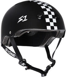 Casque S-One Lifer Noir Mat Avec Damier - Taille S - S-One
