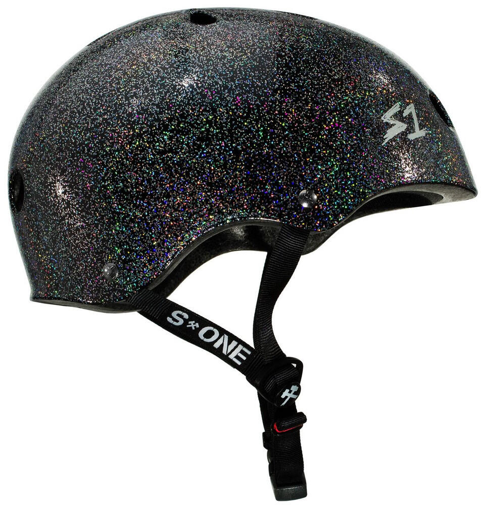 Mega Lifer Black Glitter Helmet | Size S | S-One 3/5