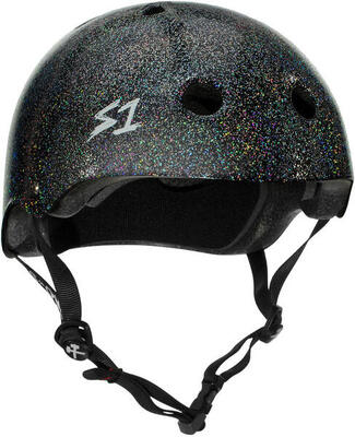 Mega lifer zwarte glitterhelm | maat s | s-one