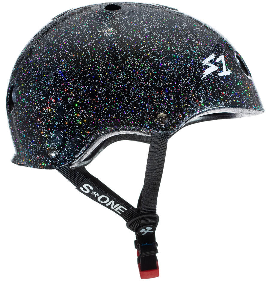 Casque Mini Lifer - Noir Brillant Pailleté - Taille XL - S ONE 3/5