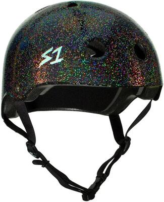 S-one helm lifer zwart glans glitter | maat s | kleur zwart | s-one