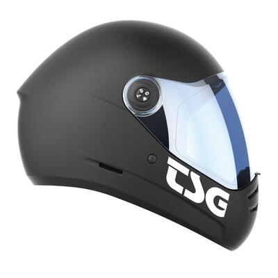 TSG Pass 2.0 Helm (+Visier) XS Black Satin