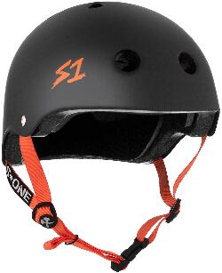 Casque Lifer - Noir Mat - Sangles Orangess - Taille S - S ONE