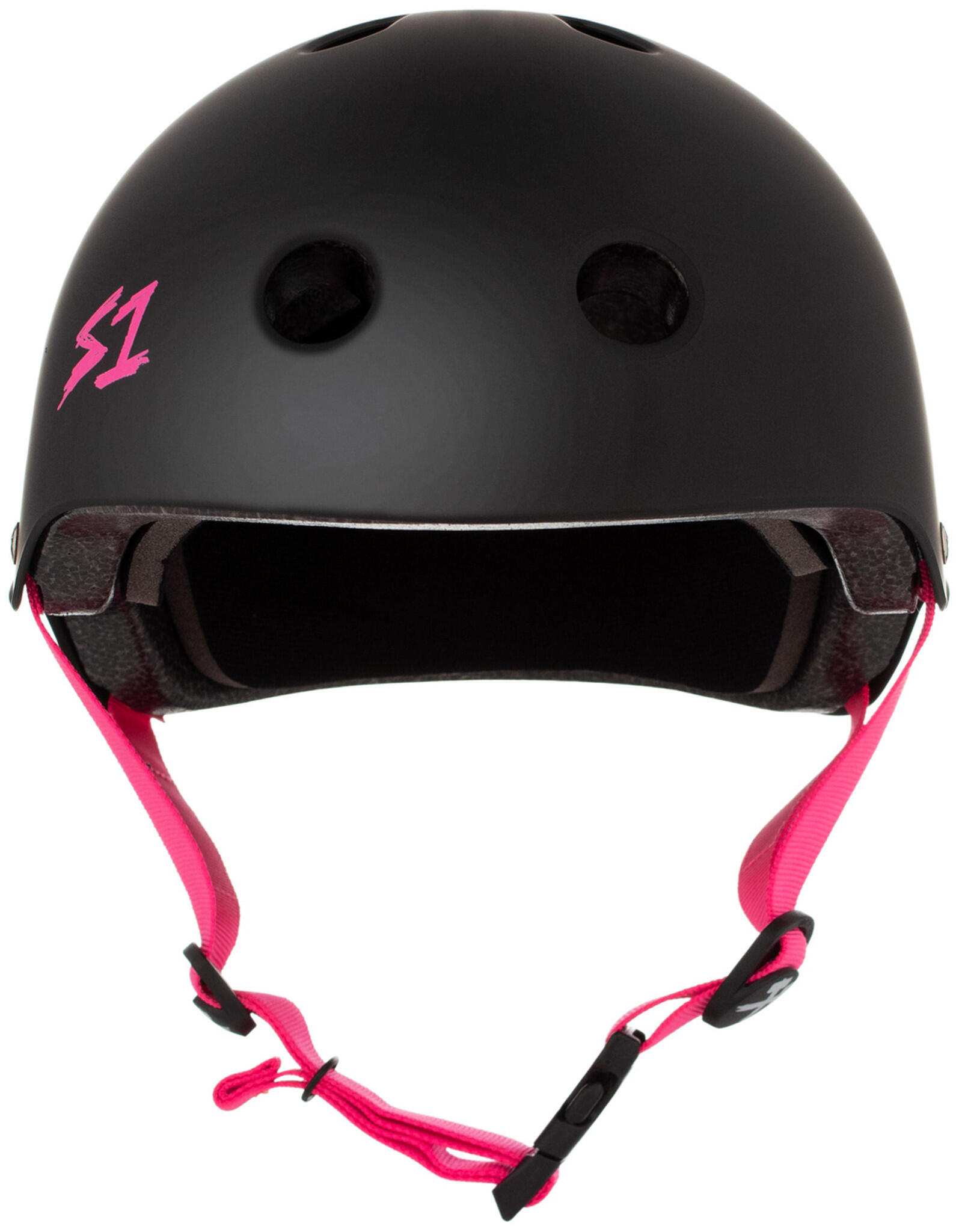 Casque Lifer - Noir Mat - Sangles Roses - Taille S - S ONE 5/6