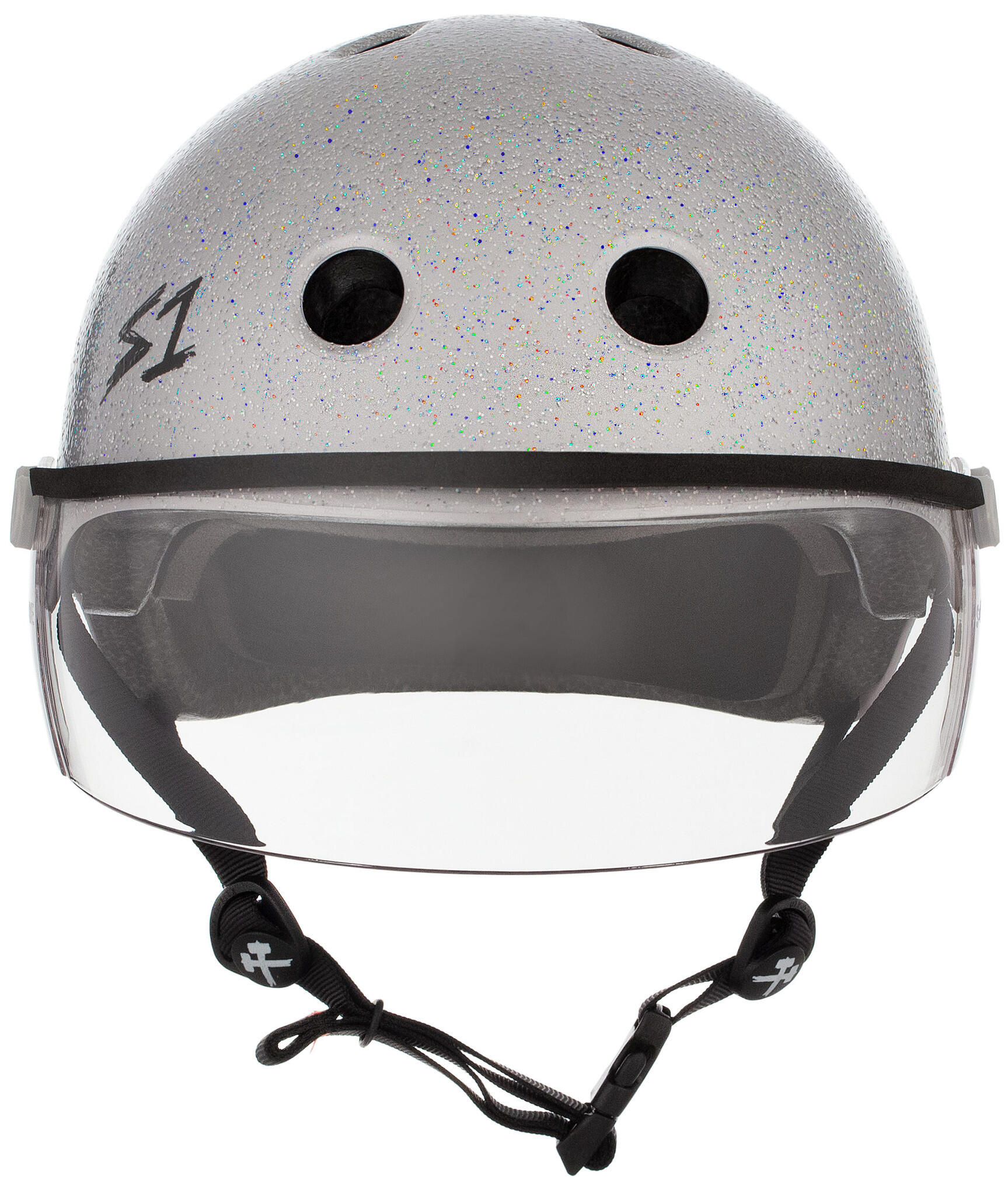Schutz | S-One Lifer Visier Glitzer Silber Helm | Größe M | S-Eins 5/6