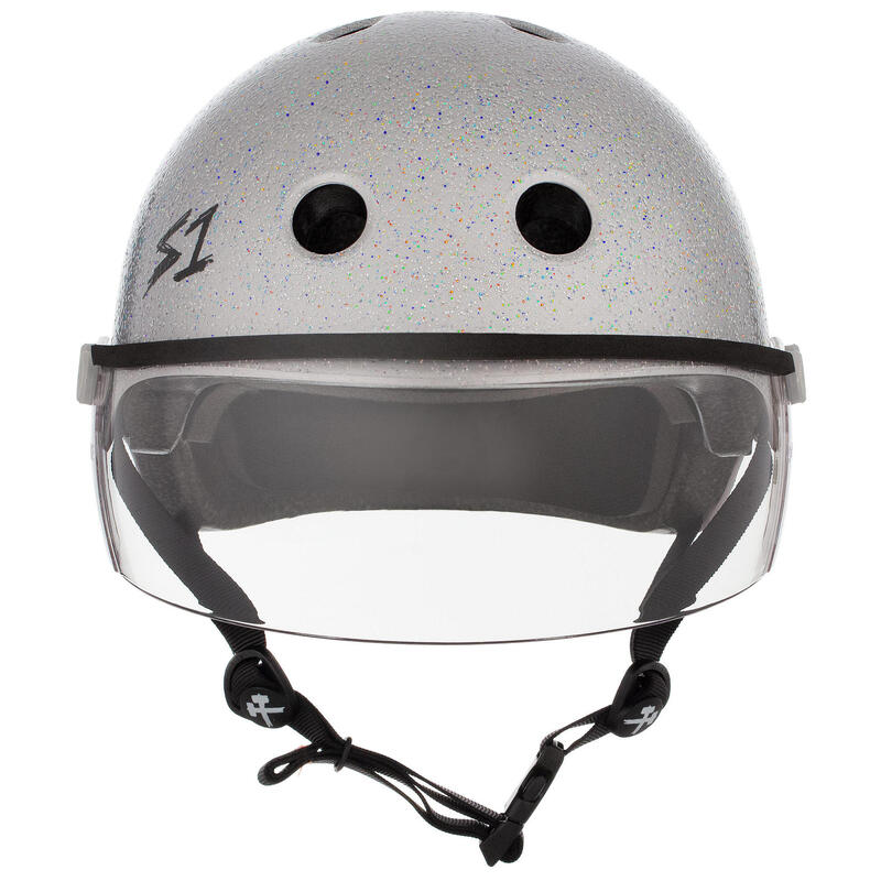 Casca S-One Life Visor cu sclipici argintie | Marimea M | S-Unul