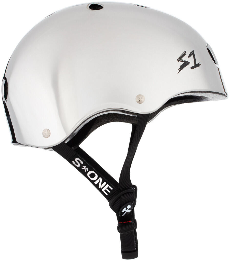 Lifer Silver Mirror Shiny Helmet | Size M | S-One 4/5