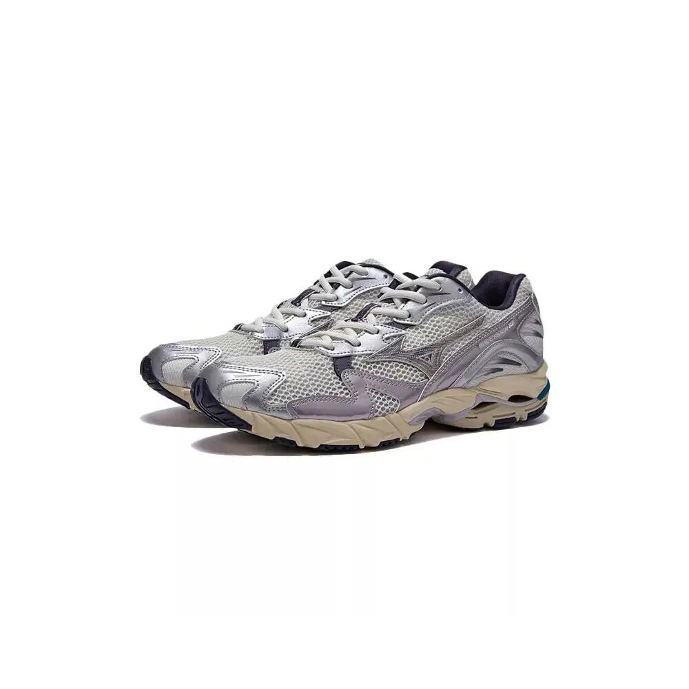 Scarpe da corsa Mizuno Wave Rider 10 Bianco/Lilla Marmorizzato/Grigio Pietra 2/5