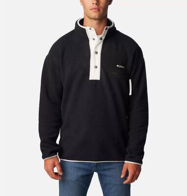 Fleecevesten truien heren - columbia helvetia half snap - black