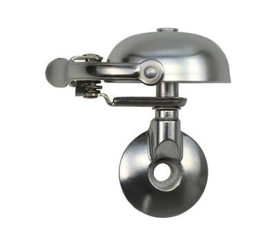 Fietsbel | mini suzu | gepolijst zilver | ahead cap bevestiging | crane bell