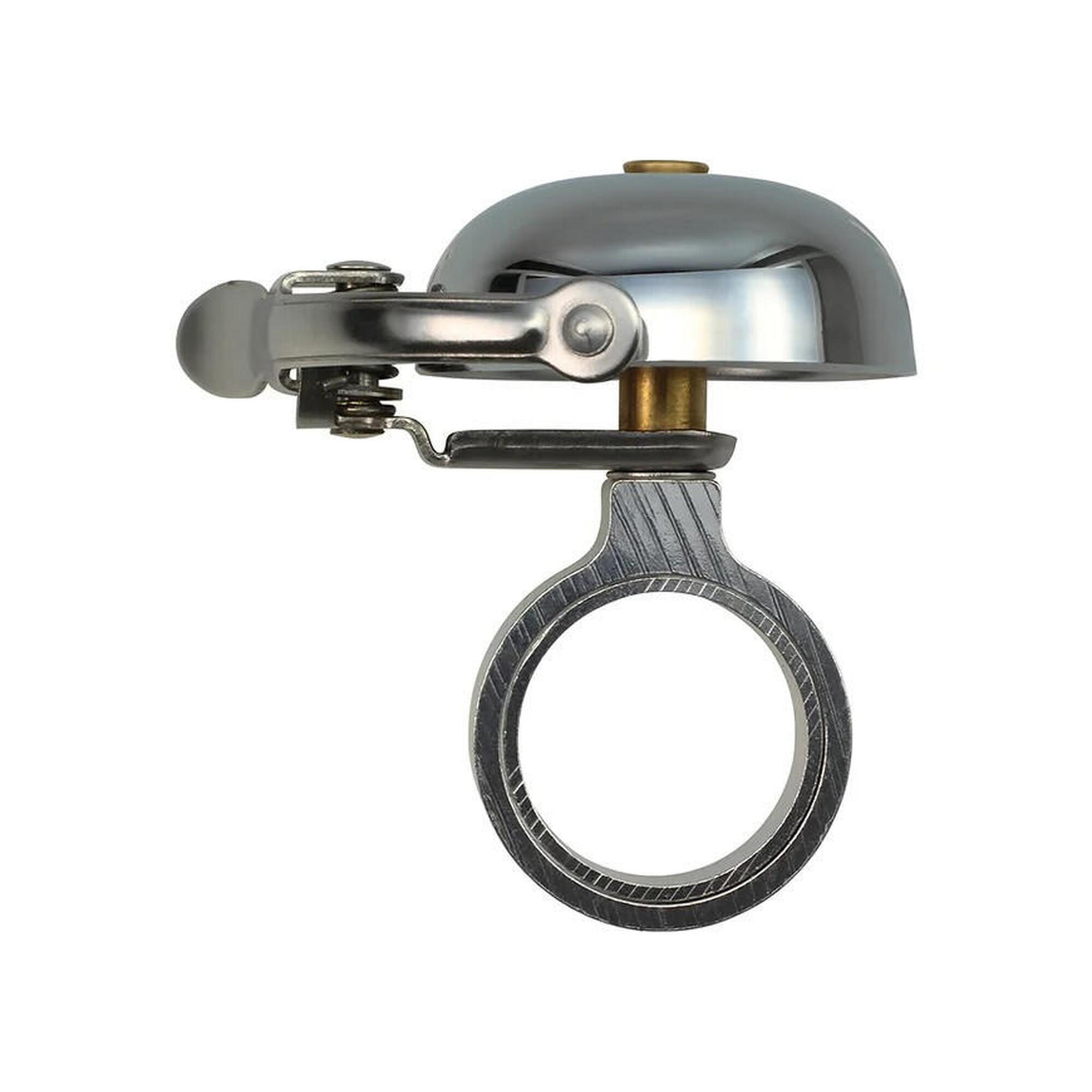 Dzwonek rowerowy | Mini Suzu | Chromowana powłoka | Uchwyt na dystans do sterów