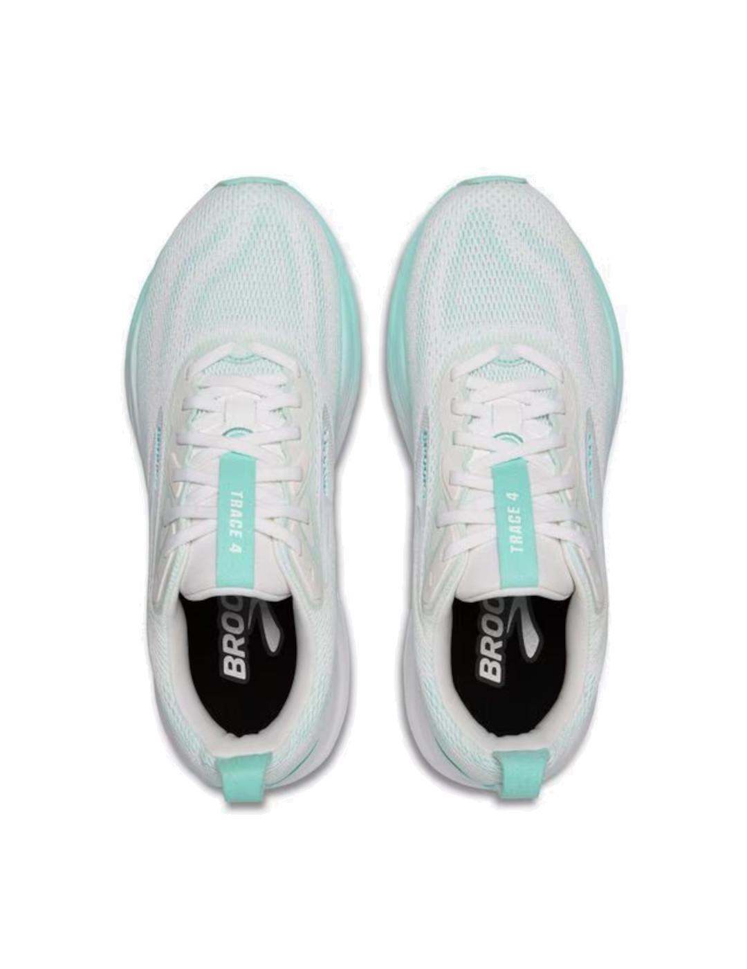 Tênis feminino Brooks Trace 4 branco. 3/6