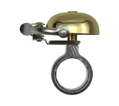 Fietsbel | mini suzu | goud | headset spacer mount | crane bell