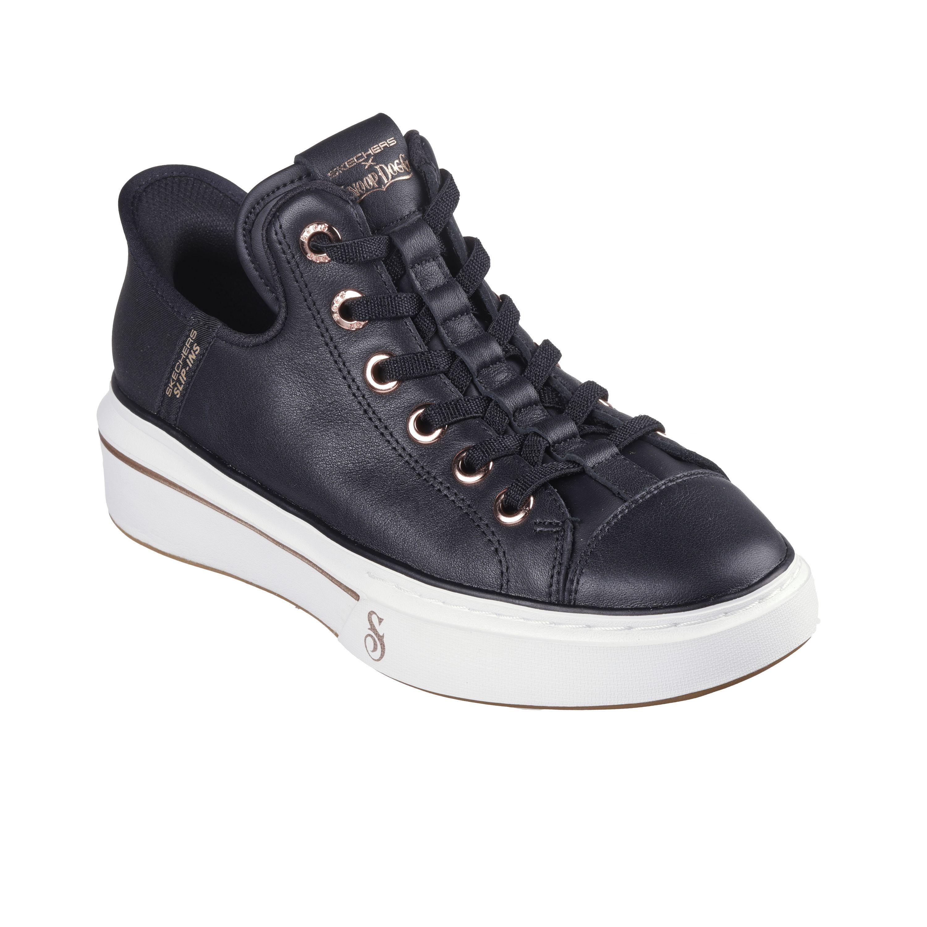 Sapatilhas Caminhada Mulher Skechers 186001_BLK Pretos com Atacadores 2/4