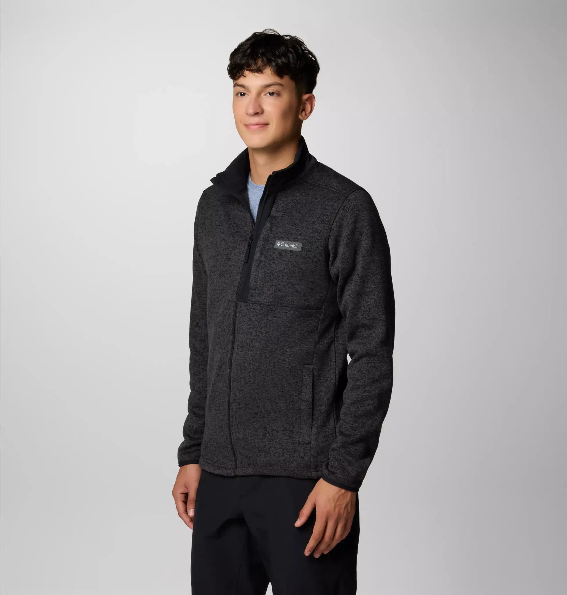 Pull Polaire Columbia Homme - Noir - Taille L - Col Montant - Très Bon état