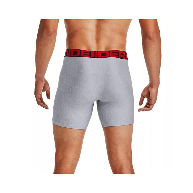 Férfi boxeralsó, Under Armour Charged Tech 6in 2 Pack, szürke