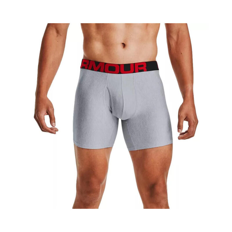 Férfi boxeralsó, Under Armour Charged Tech 6in 2 Pack, szürke