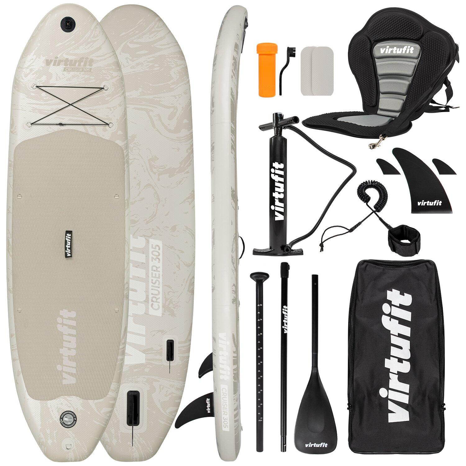 Virtufit - Stand Up Paddle - Cruiser 305 - Avec Accessoires - Planche De Stand Up Paddle - Beige - Decathlon