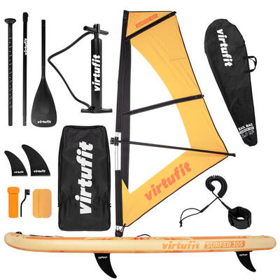 Supboard surfer 305 - oranje - inclusief windzeil en accessoires