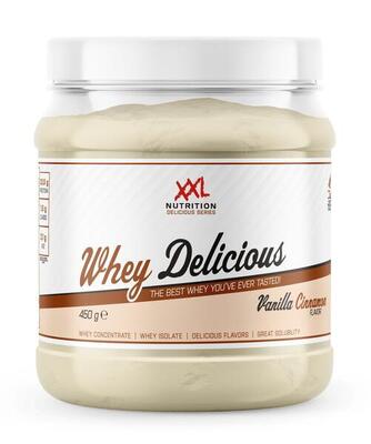 Whey delicious - 80% eiwit. proteïne poeder - vanille kaneel - 450g (15 shakes)