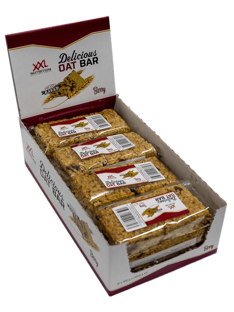 XXL NUTRITION Delicious Oat Bar - Havermoutreep - Bessen - 12 Pack (12x100g)