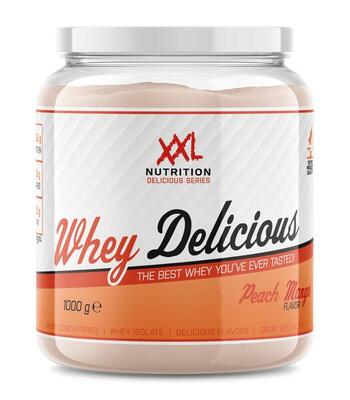 Whey delicious - 80% eiwit. proteïne poeder - perzik mango -450 gram (15 shakes)