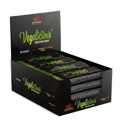 Vegalicious Protein Bar - 12g Proteïne, Vegan Eiwitrepen - Karamel - 12 Repen